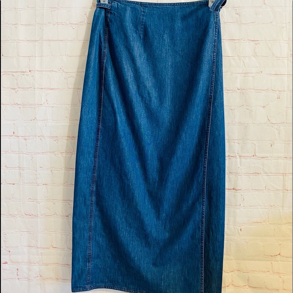 J Crew wrap around denim skirt